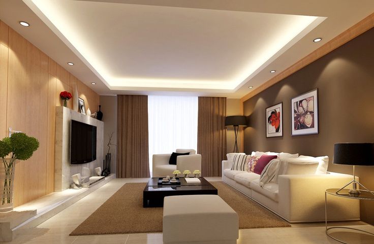 LED osvetlená obývačka